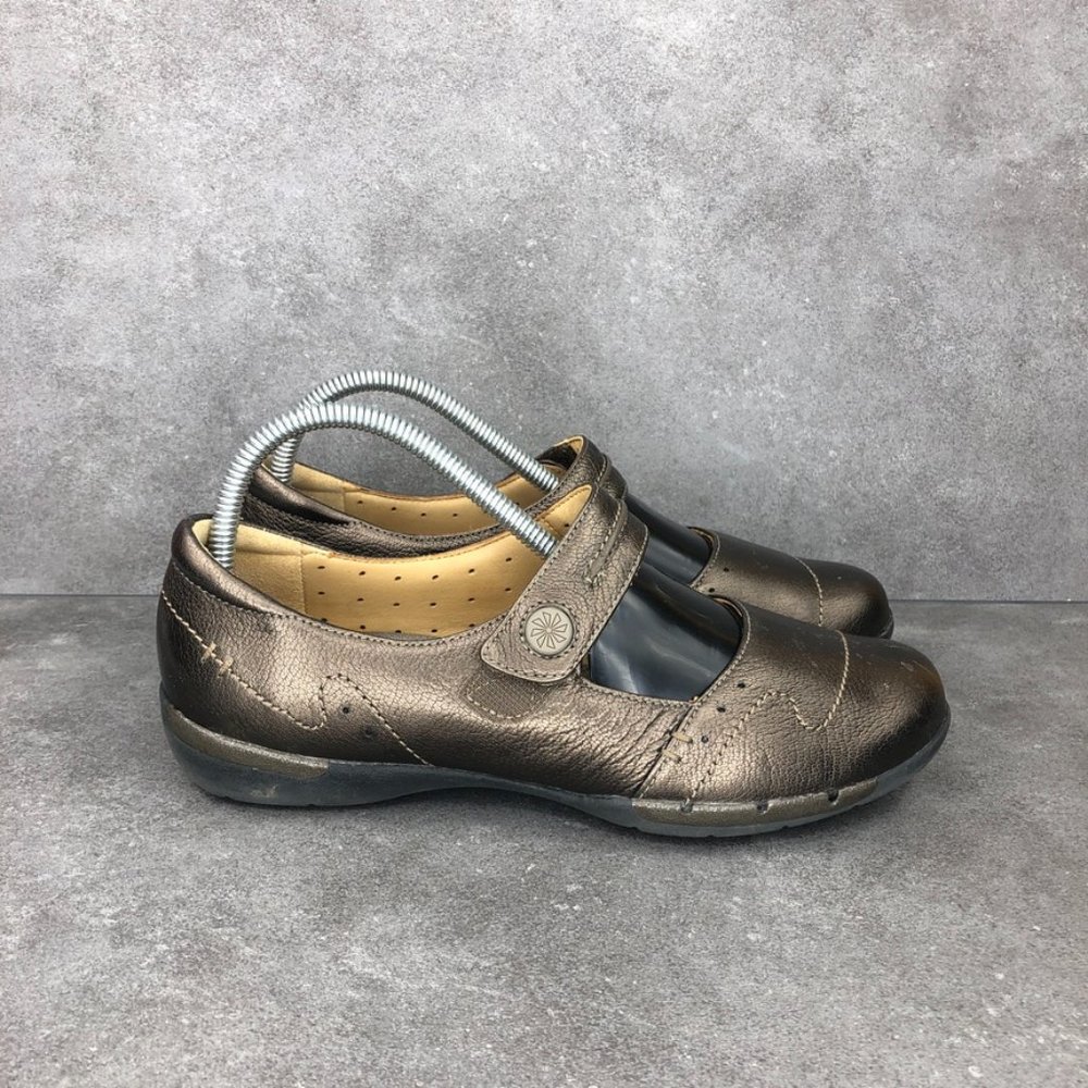 Clarks Artisan Unconstructed Leather Mary Jane Flats, Bronze Brown, Women's 7
